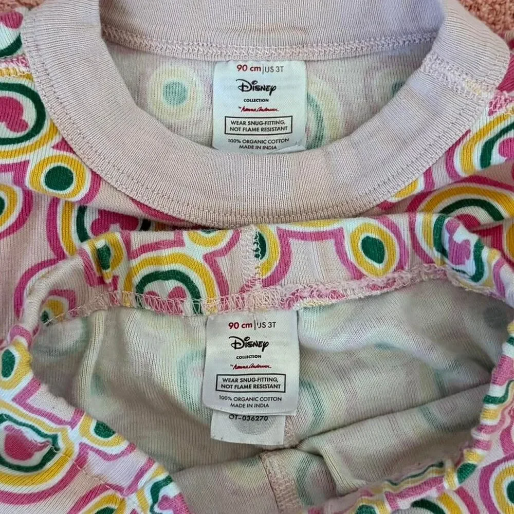 Hanna Andersson x Disney Pajama Set in Pink - Size 3T Girls